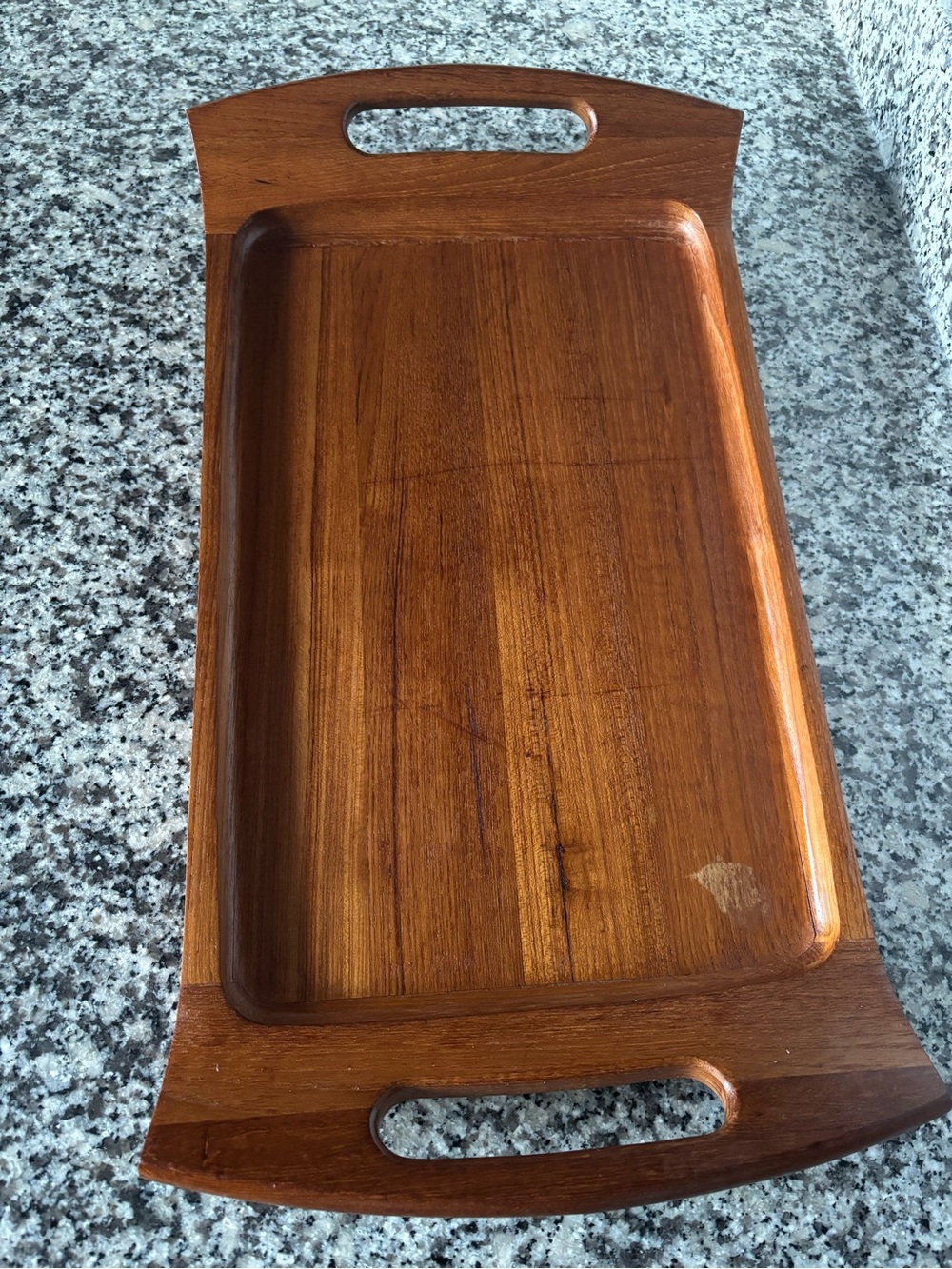 Dansk Jens Quistgaard Teak Wood Two Handled Serving Tray